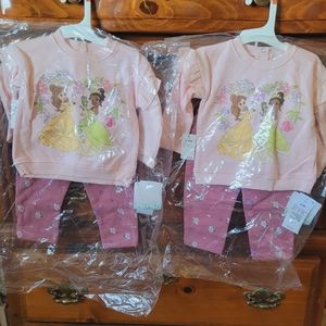 2 Disney baby princess outfit 6-9 mos